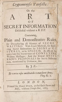 Lot 231 - Falconer (John). Cryptomenysis patefacta..., 1685
