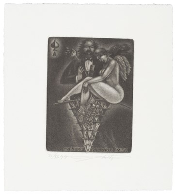 Lot 423 - Erotic Bookplates. A collection of 160 mostly erotic ex libris..., 1991-2005