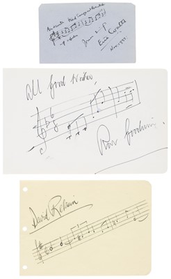 Lot 290 - Film Composer Autographs. A group of 6 autograph items of film composers
