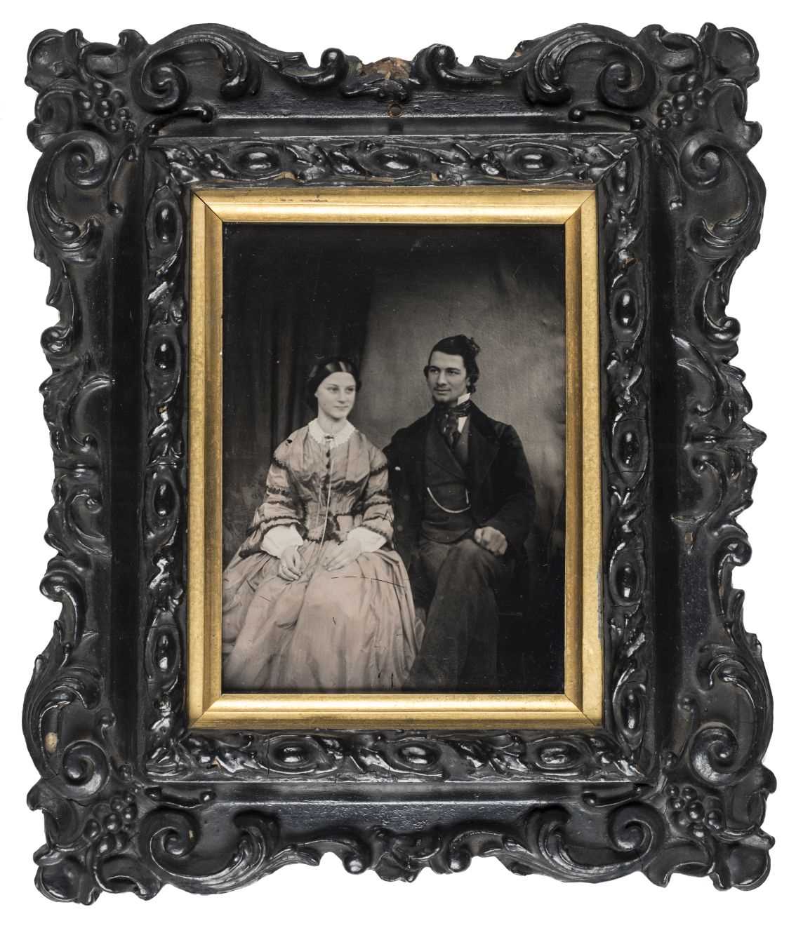 Lot 477 - Half-plate ambrotype of a husband and wife