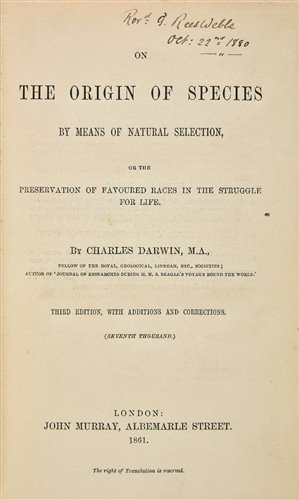 Lot 349 - Darwin, Charles