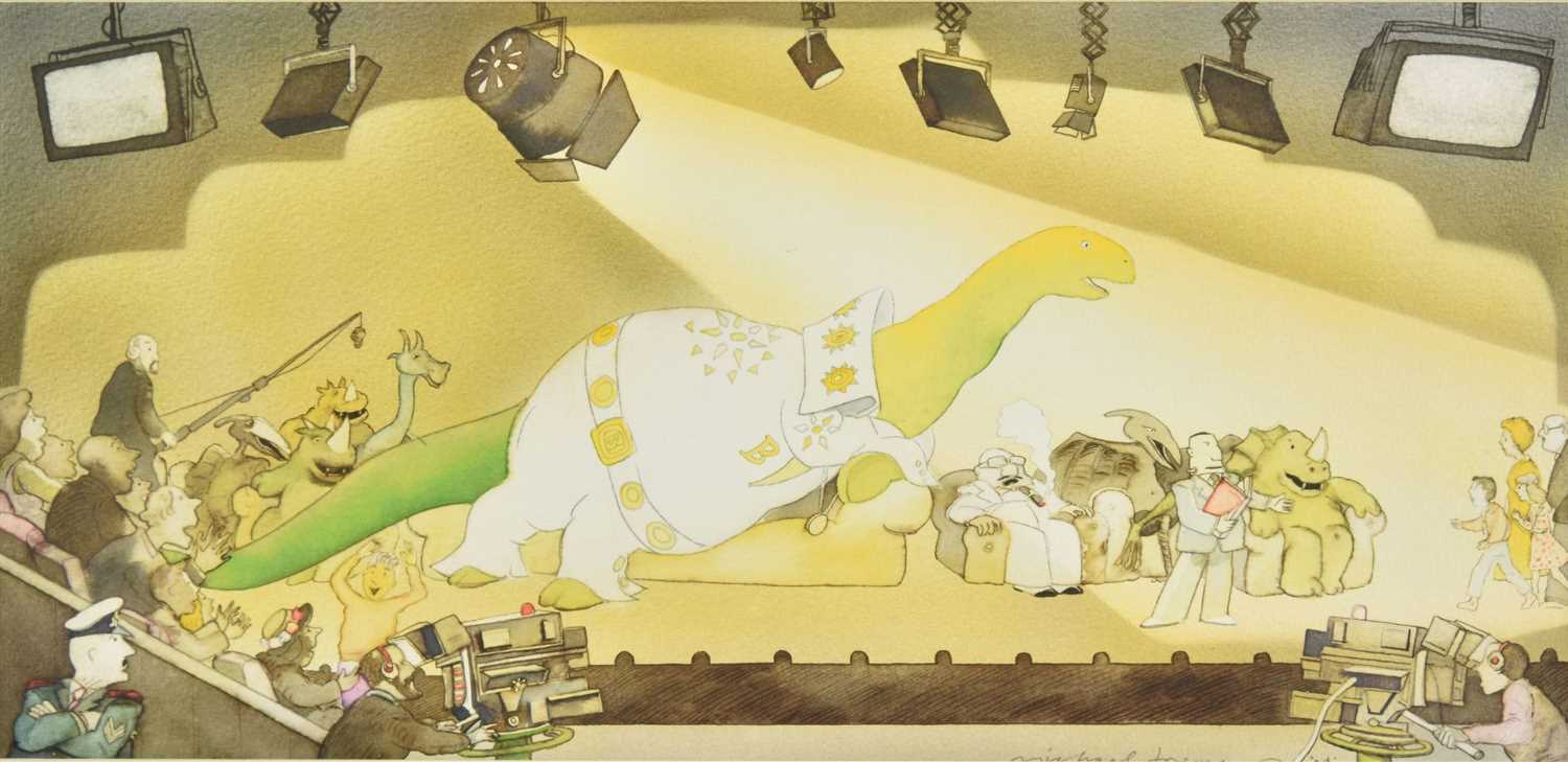 Lot 609 - Foreman (Michael, 1938-). Original illustration for Brontosaurus Super Star, 1985