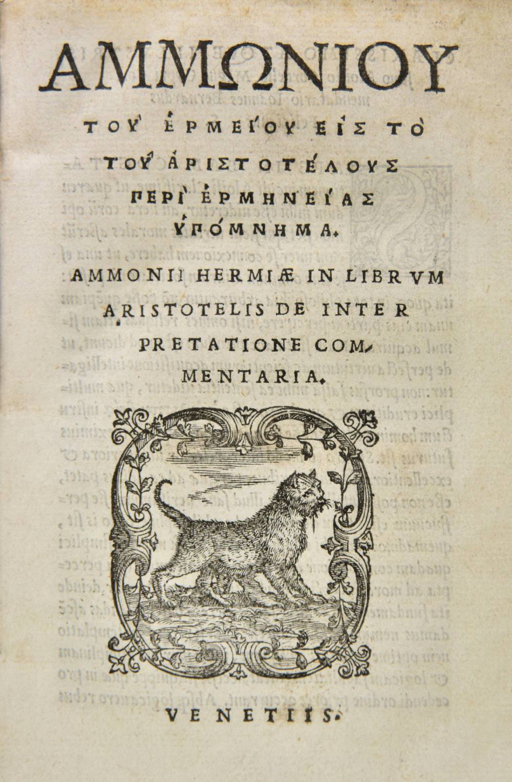 Lot 250 - Ammonius Hermeas.