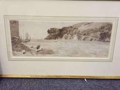 Lot 496 - Pugin (Augustus Charles de, 1769-1832). Landscape with village in Wales, circa 1800
