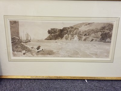 Lot 496 - Pugin (Augustus Charles de, 1769-1832). Landscape with village in Wales, circa 1800