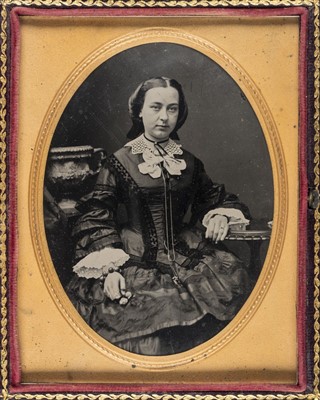 Lot 315 - Quarter-plate ambrotype of a seated woman