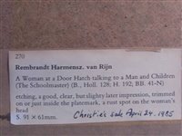 Lot 6 - Rembrandt, Harmensz. van Rijn, 1606-1669