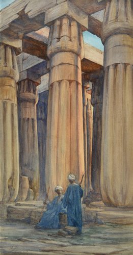 Lot 28 - Johnson, Bessie, active 1885-1933. Temple at Luxor, Egypt