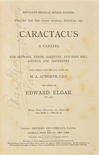 Lot 302 - Elgar, Edward, 1857-1934