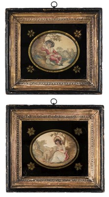 Lot 74 - Embroidered pictures.